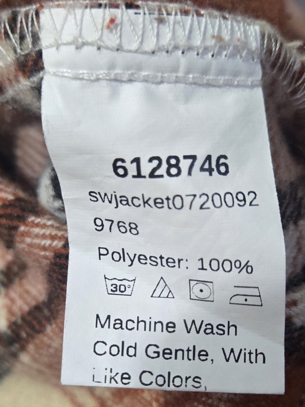 Rust Plaid Cropped Utility Shacket - Picture 4 of 6